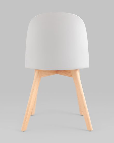 Стул Fog с подушкой светло-серый деревянные ножки