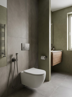 Гигиенический душ STWORKI Вестерос S26150GB со смесителем, С ВНУТРЕННЕЙ ЧАСТЬЮ, вороненая сталь