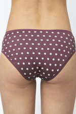 Фиолетовые трусики-слипы в горох (Размер: S) (Цвет: фиолетовый с белым)