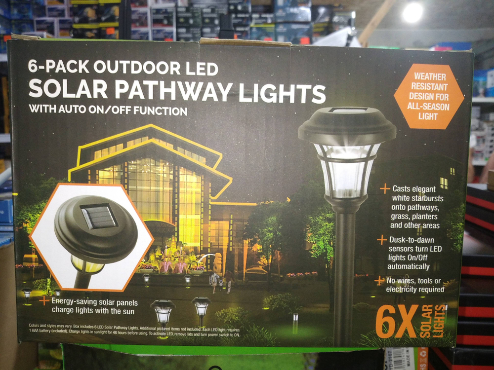 Садовый светодиодный фонарь с солнечной панелью 6 шт