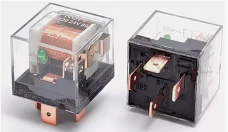 Реле 4-х конт  40А с ухом 24В ПРОЗРАЧНОЕ