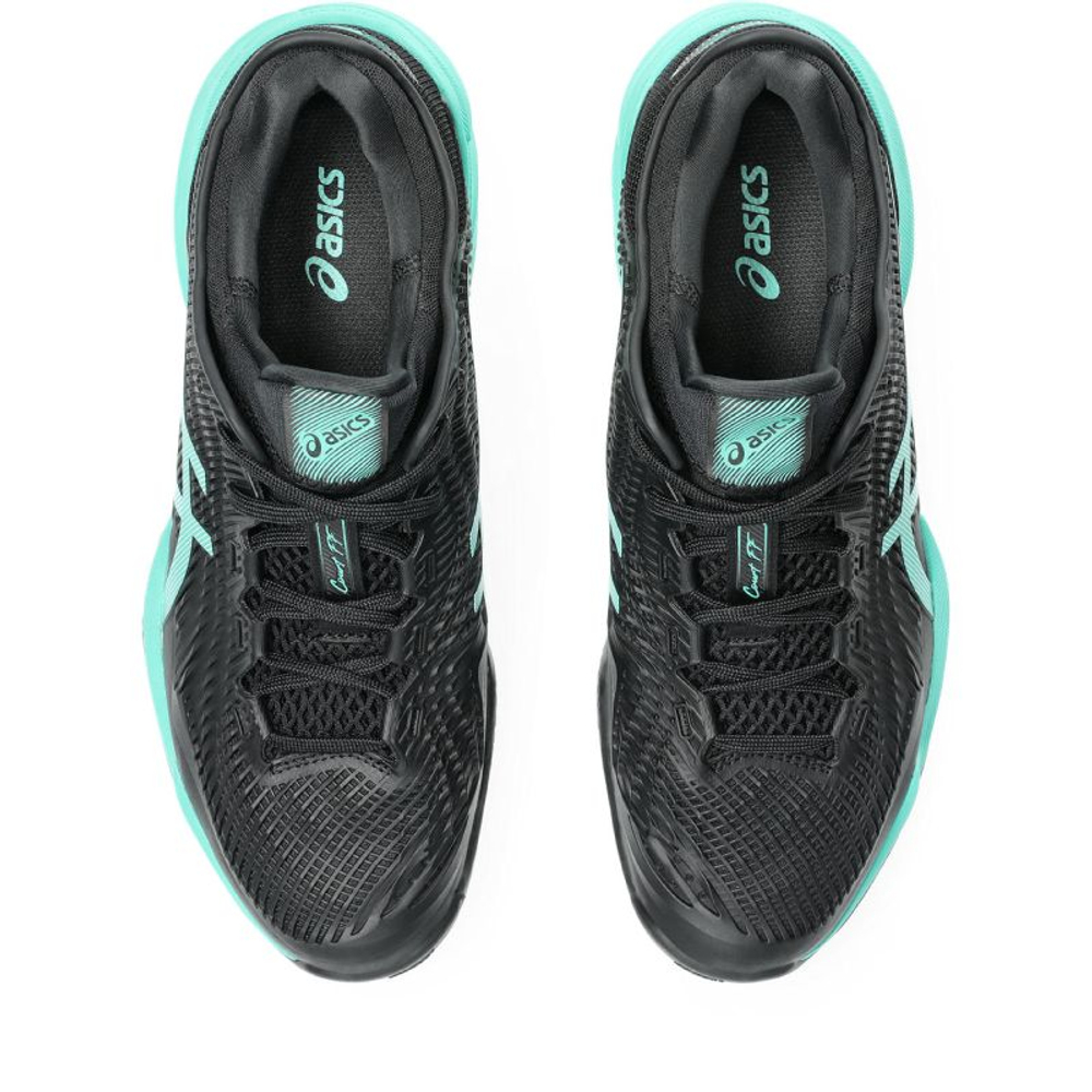 Теннисные кроссовки Asics Court FF 3 Clay - black/aurora green