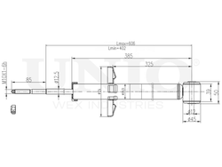 Амортизатор газовый задней подвески UNIO SAB-10417