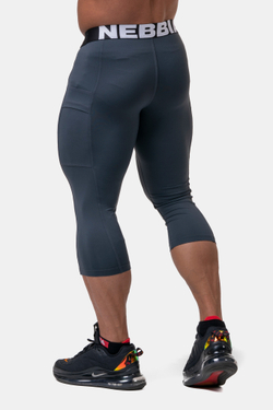 Мужские укороченные леггинсы Nebbia Legend of Today leggings calf length 188 dark grey