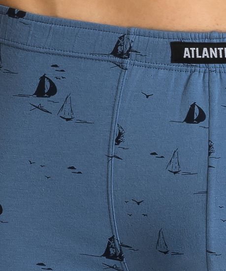 Трусы мужские боксеры (3шт), Atlantic 3MH-049, голубые + темно-синие + темно-голубые