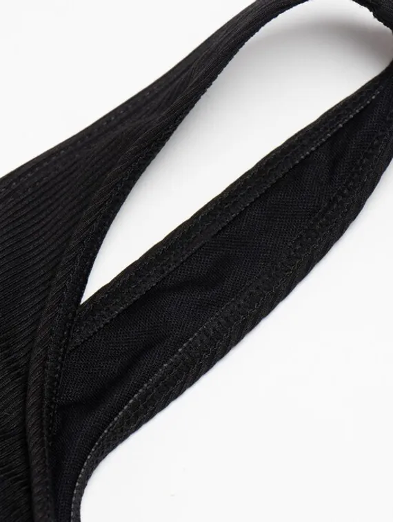 Купальник женский слитный MINAKU однотонный, цвет чёрный, размер 48