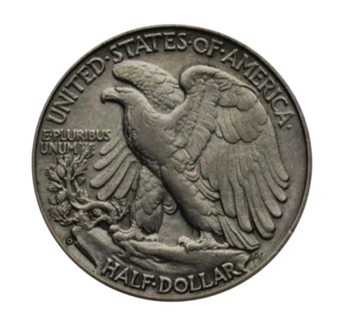 50 центов Walking Liberty 1937 D