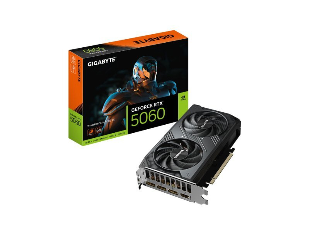 Видеокарта Gigabyte Nvidia GeForce RTX 5060 Windforce [GV-N5060WF2MAX OC-8GD]