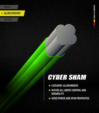 Теннисные струны Topspin Cyber Sham (220m) - зеленый