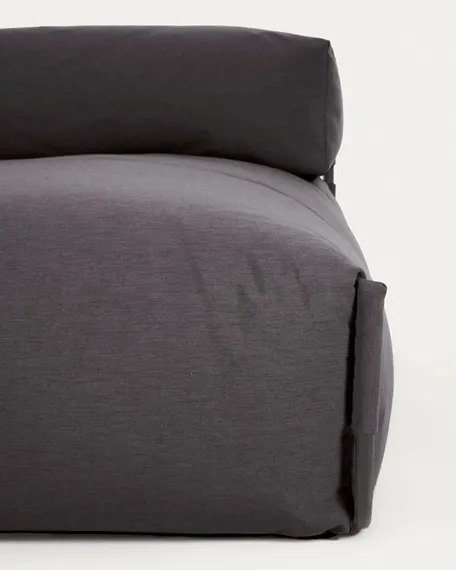 Пуф-шезлонг уличный Square для модульного дивана 165x110 черный