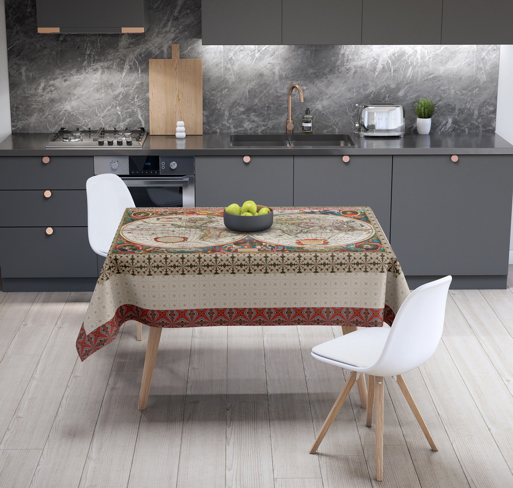 Скатерть "Средневековая карта мира 3"