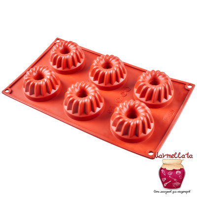 Форма силиконовая "ГЕОРГИН", 6 фигур, d 70*36 мм