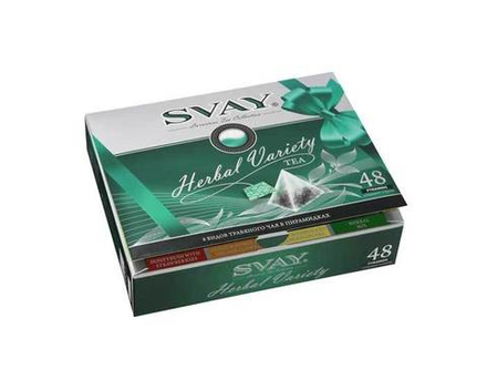 Подарочный набор 8 видов травянного чая Svay Herbal Variety, 48 пак/уп (Свэй)