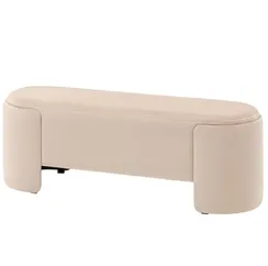 Банкетка Taks 115х41 см, молочный велюр