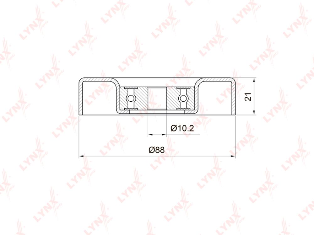 Ролик обводной приводного ремня LYNX PB-7034