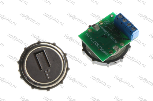 Кнопка (кнопочный модуль) ВКЛ13А-2-4П "П", круглая, красная подсветка, с кодом Брайля