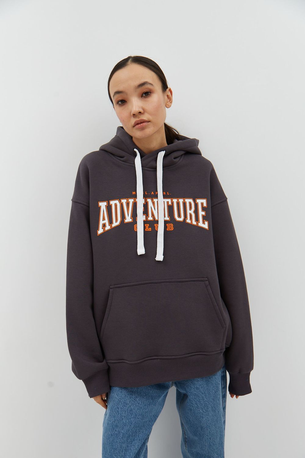 Худи Miracle Apparel Adventure University Винтажный серый