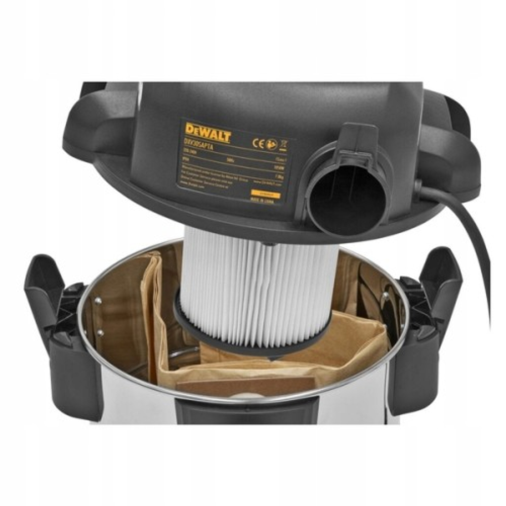 Пылесос для строительных работ DeWALT DXV30SAPTA-QT малошумный 750Вт 30л