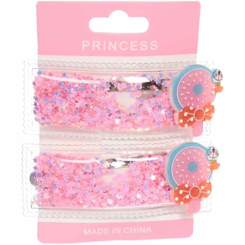 Зажимы для волос детские 2шт «Confetti», вкусняшки, микс 6 цветов, 7*2см