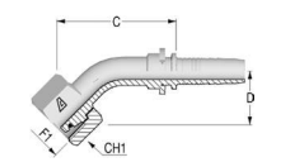 Фитинг DN 16 DKO-L (Г) 26x1.5 18 (45)