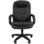 Кресло руководителя Chairman 668 LT, PL, экокожа черная, механизм качания