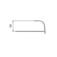 НАП 14мм "DO-1" 2,7м Серебро глянец наружный анод. алюм.