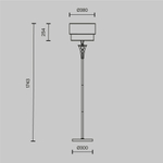 Напольный светильник (торшер) Maytoni H311-FL-01-G