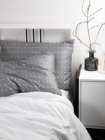 UTOPIA 2 Наволочки, сатин серый в точку