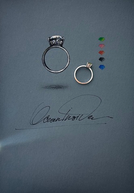 Кольцо "Мама" с бриллиантом 1 карат