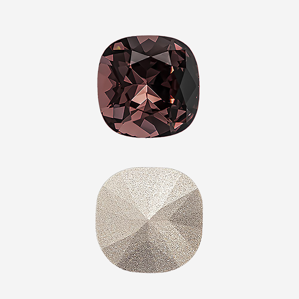 Кристалл Кушон (Сushion), оттенок "Бургунди"/"Burgundy", 12мм