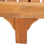 Шезлонг деревянный с матрасом Tagliamento Condao, натуральный, синий