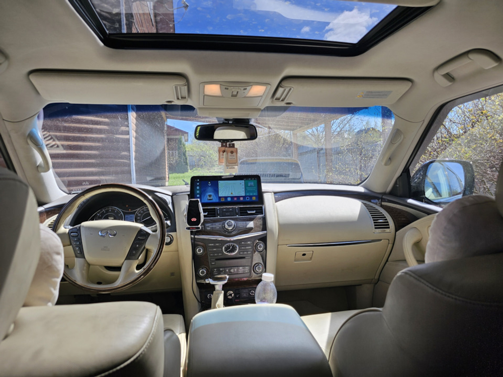 Магнитола для Infiniti QX56/QX80 2010-2019 (поддержка Bose, 360 и мониторов) - Carmedia HP-N1230 Android 12, 8ГБ-128ГБ, SIM-слот, CarPlay, 2K