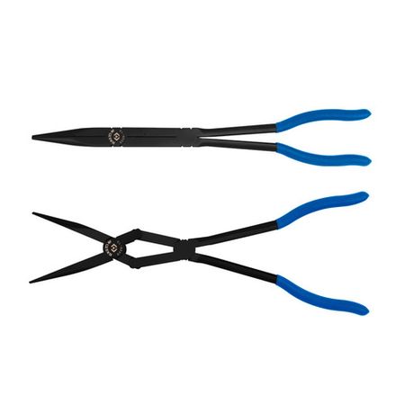 Цена на KING TONY (6339-13C) Плоскогубцы тонконосые удлиненные  загнутые 340 мм, двойной шарнир