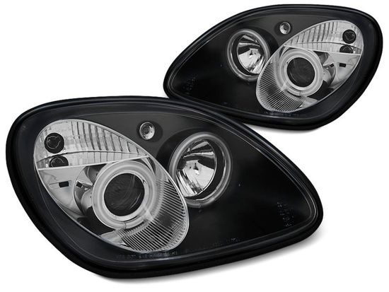 Передние фары angel eyes black для Mercedes SLK R170