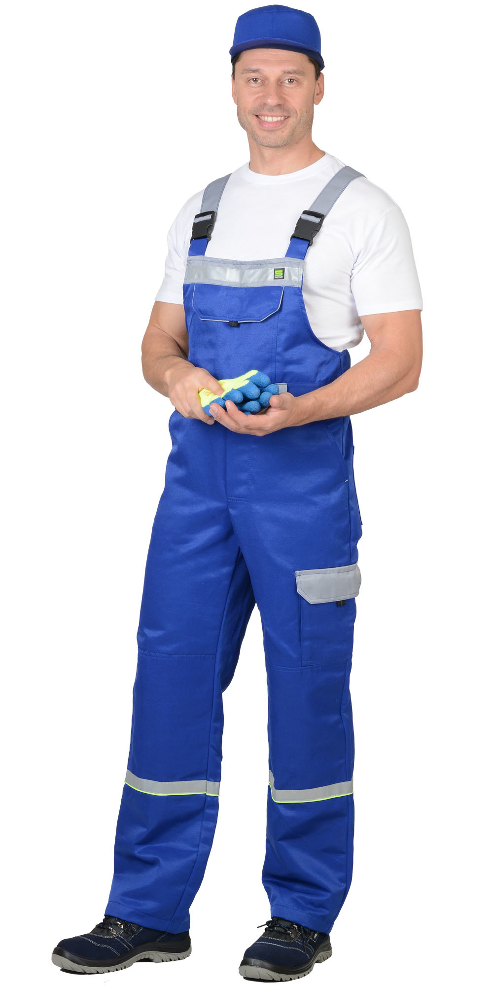 Костюм Nerss-ПРАКТИК куртка, п/к васильковый со св.серым