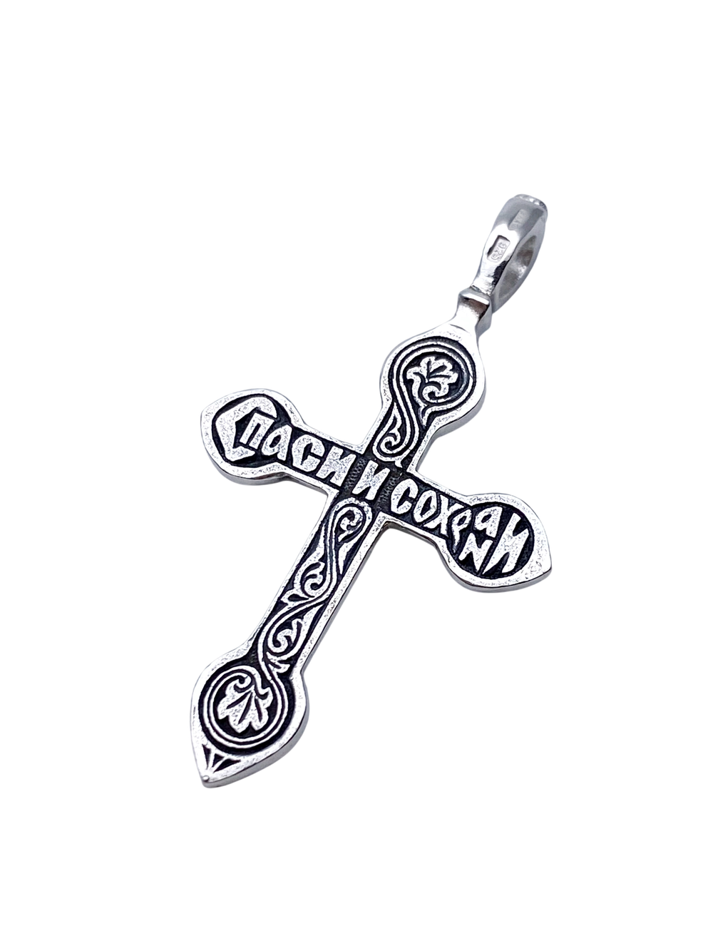 Крест из серебра/Чернение