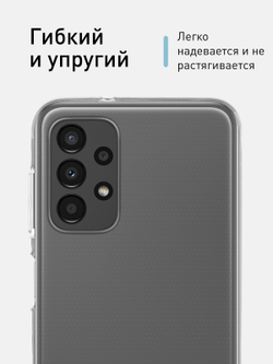 Чехол ROSCO для Samsung Galaxy A13 оптом (арт. SS-A13-TPU-TRANSPARENT)