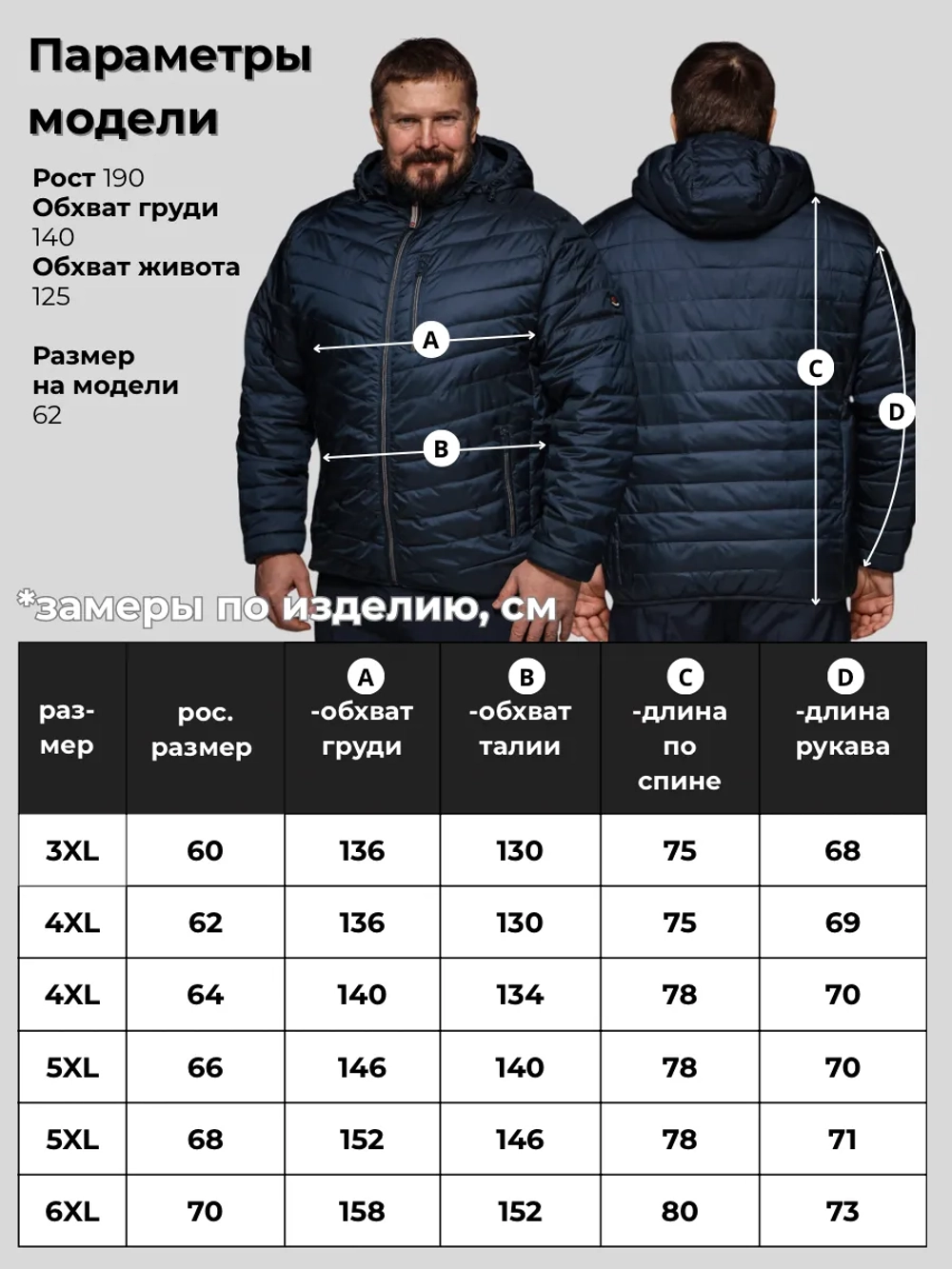Куртка демисезонная большие размеры