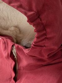 Куртка оверсайз на меху "Клюква"