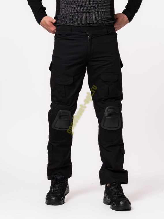 Тактический костюм с защитой Комбат Чёрный