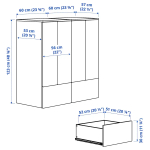 Шкаф - SMÅSTAD / PLATSA/ SMАSTAD  IKEA/ СМОСТАД / ПЛАТСА ИКЕА, 123х120 см, белый/красный /бежевый