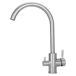 Кран смеситель гибридный серебро 39134