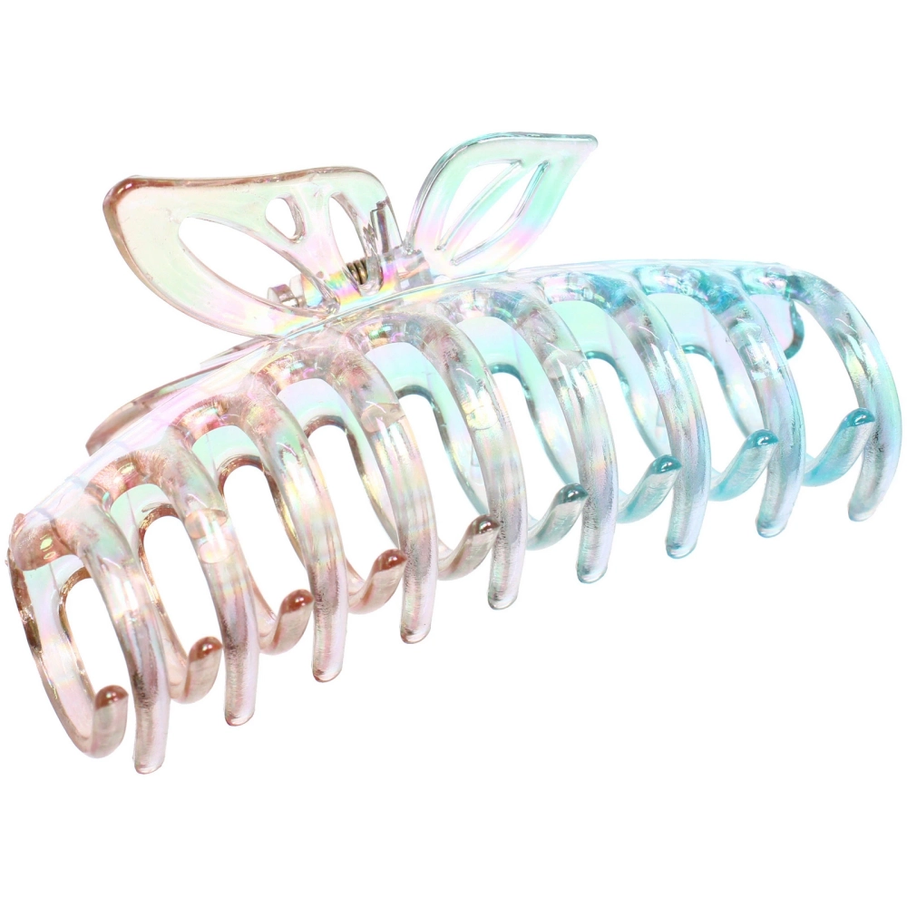 Заколка-краб для волос «Мон Пион», бабочка, микс 6 цветов, 11см (Блистер)