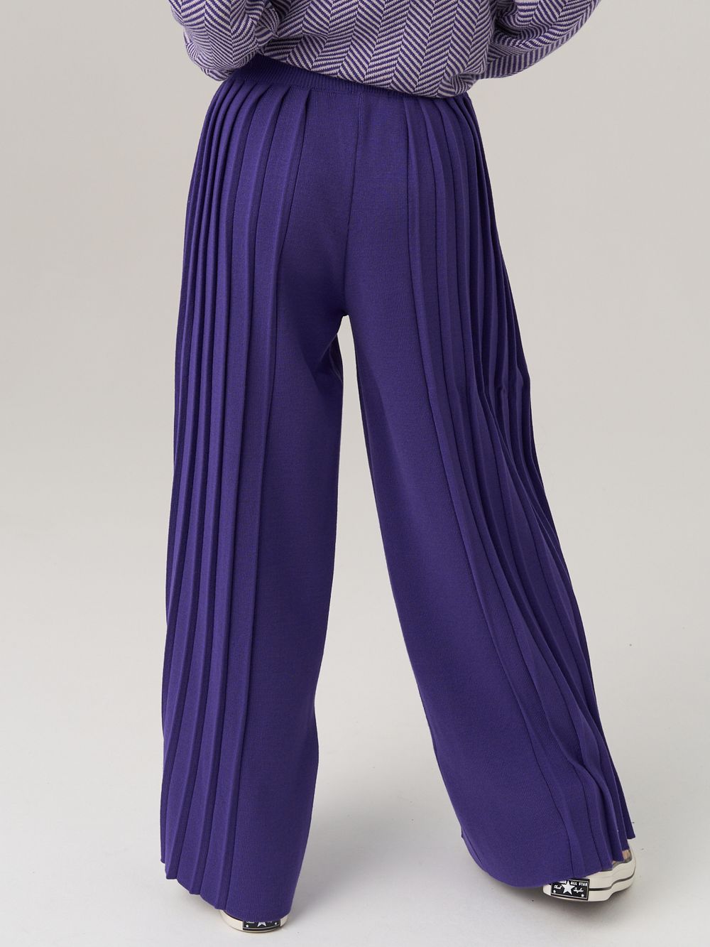 Школьные широкие брюки для девочки AT726-2 сиреневый