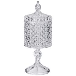 ЕМКОСТЬ ДЛЯ ХРАНЕНИЯ НА НОЖКЕ "DIAMANT" 8,5*8,5*23СМ