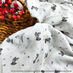 Муслин двухслойный принт №43 | ш.135 см | 120 г/м² | хлопок-100%