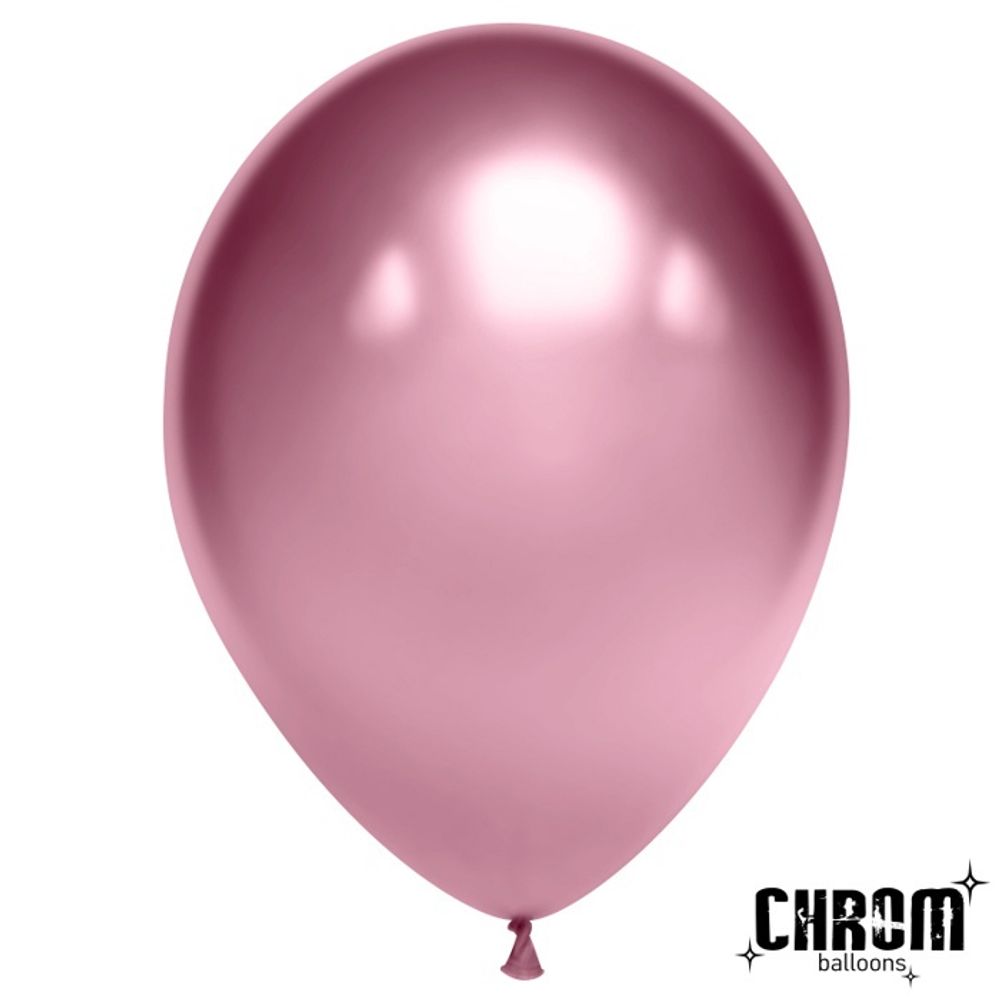 Воздушные шары Дон Баллон, хром розовый, 50 шт. размер 5&quot; #605128
