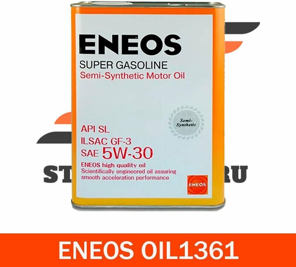 Масло моторное ENEOS Super Gasoline SL полусинтетическое 5W-30 4 л
