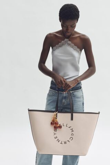 H&M - Stella McCartney Большая холщовая сумка-тоут, бежевый
