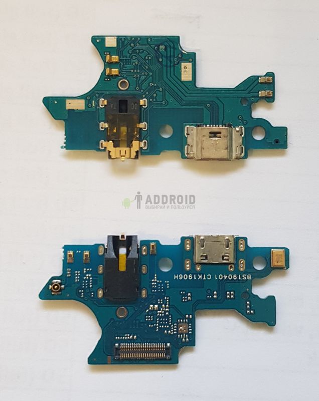 Нижняя плата для Samsung Galaxy A7 2018 (SM-A750) с разъемом зарядки (usb) AUX и микрофоном